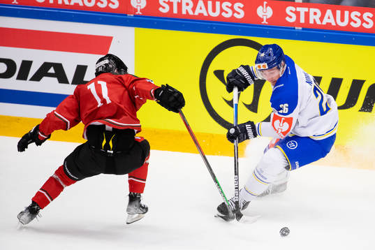 Filip Hasa  of Frölunda and Patrik Norén of Leksand