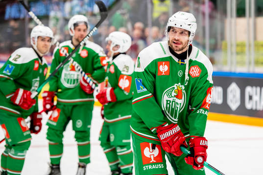 Mattias Sjögren of Rögle celebrates