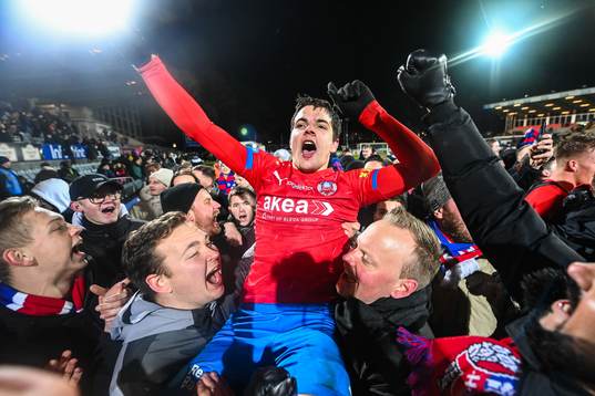 Helsingborgs Brandur Hendriksson Olsen jublar