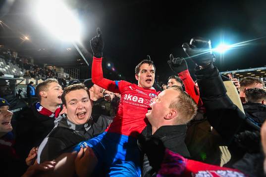 Helsingborgs Brandur Hendriksson Olsen jublar