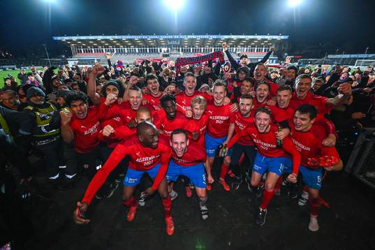 Helsingborgs spelare jublar