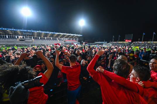 Helsingborgs spelare jublar