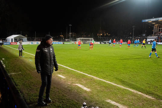 Halmstads manager Magnus Haglund deppar