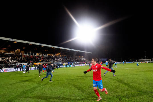 Helsingborgs Brandur Hendriksson Olsen jublar