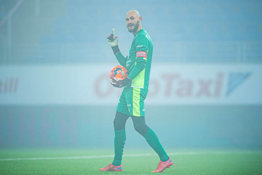 Øystein Øvretveit of Jerv afterer saving a penalty kick