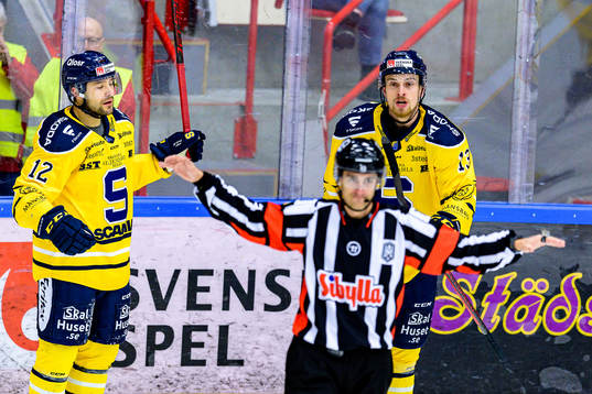 Södertäljes Matt Marcinew och Gustav Willman Borvik