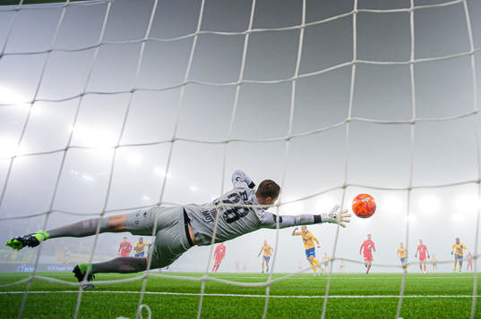 Diego de Jesus Campos Ballestero of Jerv scores the 1-2 goal