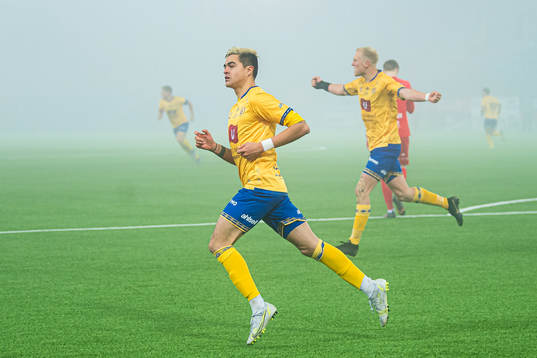 Diego de Jesus Campos Ballestero of Jerv celebrates