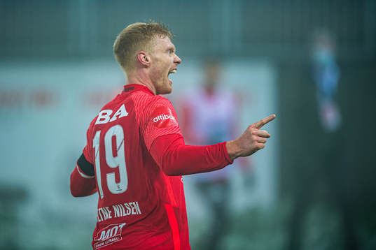 Sivert Heltne Nilsen of Brann celebrates