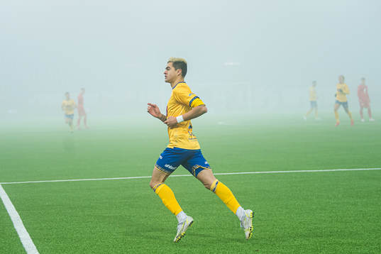 Diego de Jesus Campos Ballestero of Jerv celebrates