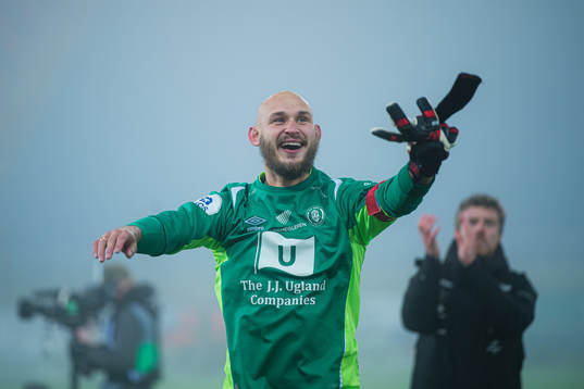 Øystein Øvretveit of Jerv celebrates