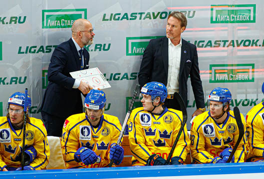 Assistant coach Markus Åkerblom and head coach Johan