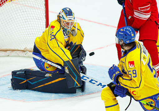 goalkeeper Magnus Hellberg of Sweden