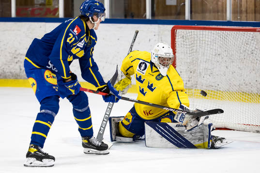 Sverige U19 Milton Oscarsson och Sverige U18 målvakt