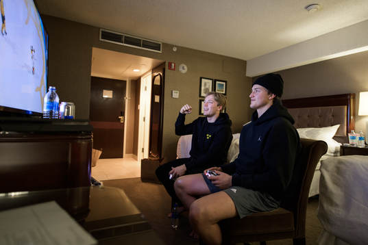 Zion Nybeck and Oskar Olausson of the Swedish under-20