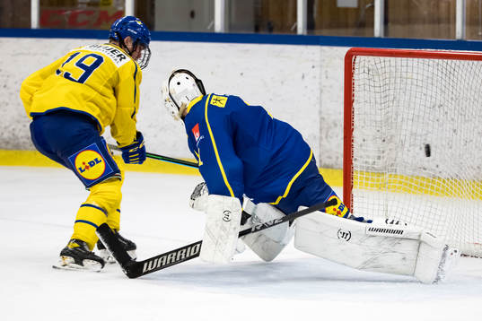 Sverige U18 Oskar Pettersson och Sverige U19 målvakt Ian