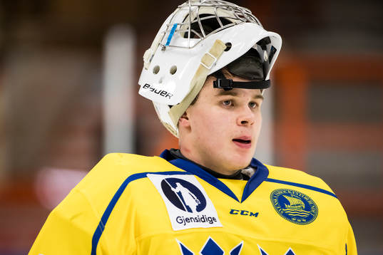 Sverige U18 målvakt Gustav Albihn