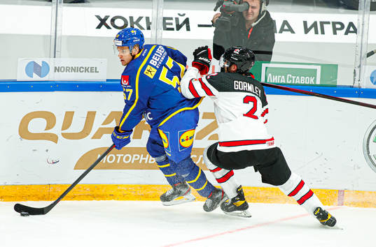 Anton Wedin of Sweden and Brandon Gormley of Canada