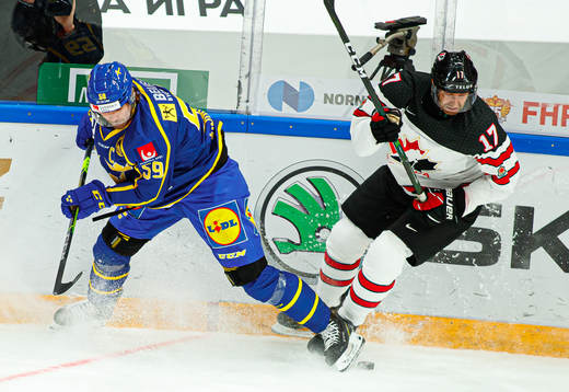Linus Johansson of Sweden and Eric Fehr of Canada