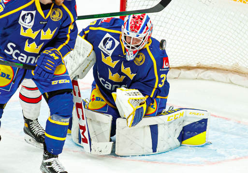 Goalkeeper Adam Reideborn of Sweden