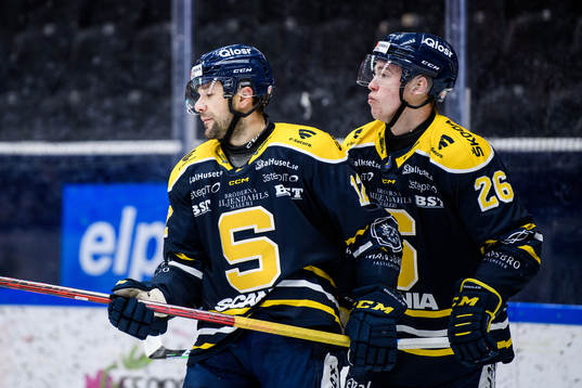Södertäljes Matt Marcinew och Lukas Isaksson deppar