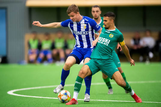 Göteborgs Alfons Nygaard och Hammarbys Stevan Beko