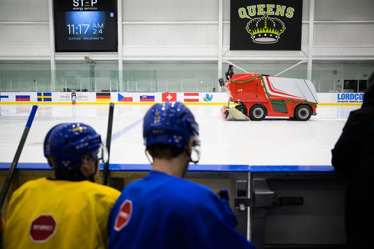 Players of the Swedish under-20 national ice hockey team