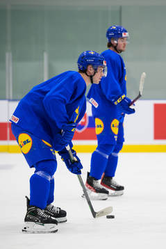 William Eklund of the Swedish under-20 national ice hockey