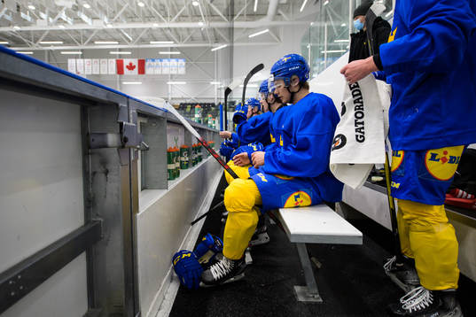 Fabian Lysell of the Swedish under-20 national ice hockey