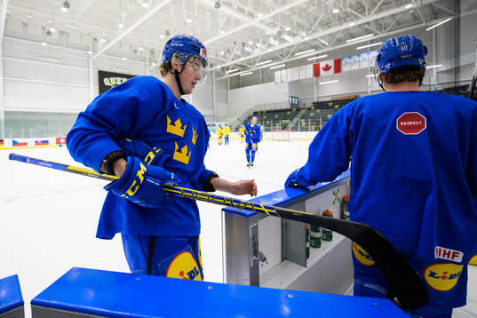 Oskar Olausson of the Swedish under-20 national ice hockey