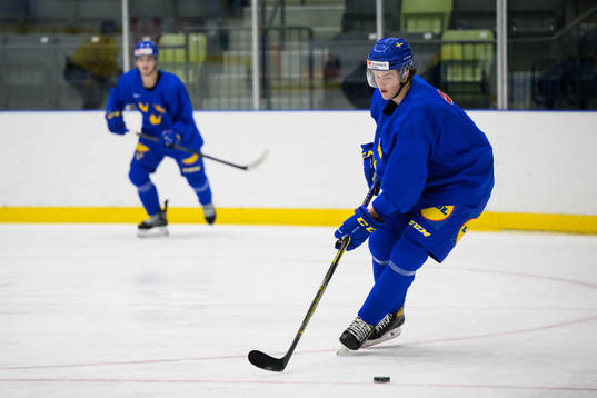 Oskar Olausson of the Swedish under-20 national ice hockey