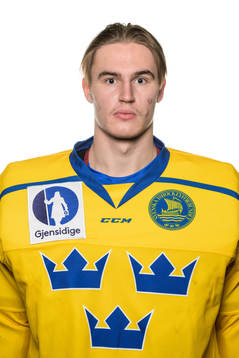 Goaltender Jesper Vikman of the Swedish under-20 national
