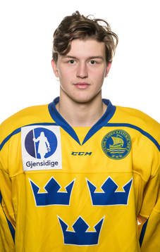 Oskar Olausson of the Swedish under-20 national ice hockey