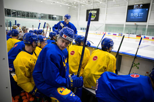Oskar Olausson of the Swedish under-20 national ice hockey