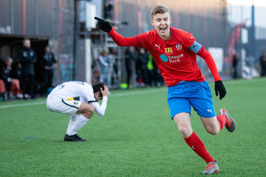 Helsingborgs William Westerlund jublar