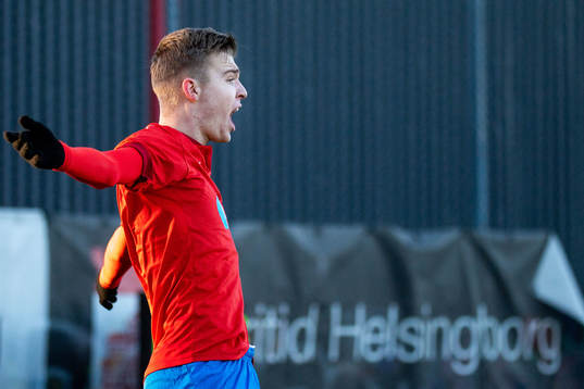 Helsingborgs William Westerlund jublar