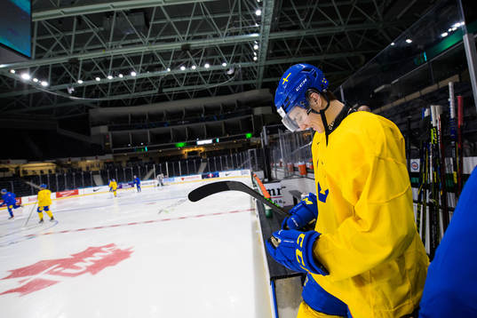 Daniel Ljungman of the Swedish under-20 national ice hockey