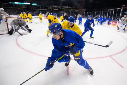 Albert Sjöberg of the Swedish under-20 national ice hockey