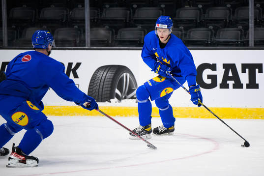 Oskar Olausson of the Swedish under-20 national ice hockey
