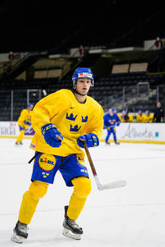 Fabian Lysell of the Swedish under-20 national ice hockey