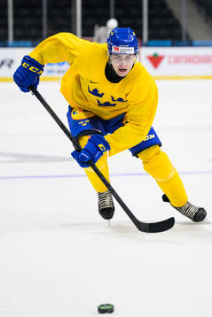 Daniel Ljungman of the Swedish under-20 national ice hockey
