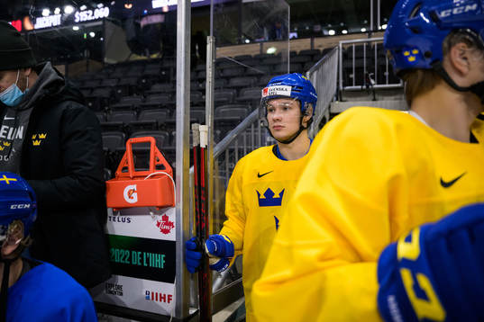 Fabian Lysell of the Swedish under-20 national ice hockey
