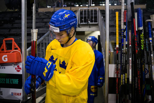 Fabian Lysell of the Swedish under-20 national ice hockey