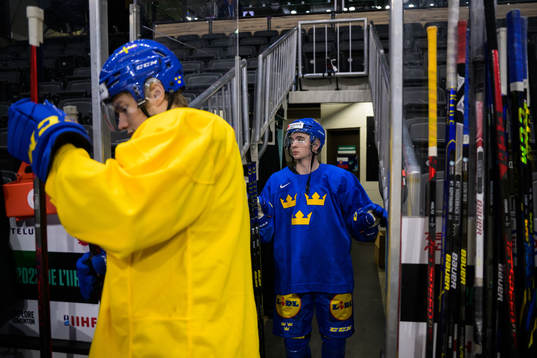 Isak Rosén of the Swedish under-20 national ice hockey team