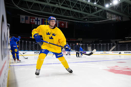 Zion Nybeck of the Swedish under-20 national ice hockey team