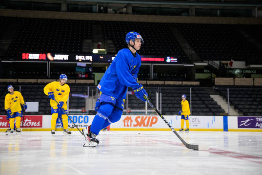 Albert Sjöberg of the Swedish under-20 national ice hockey