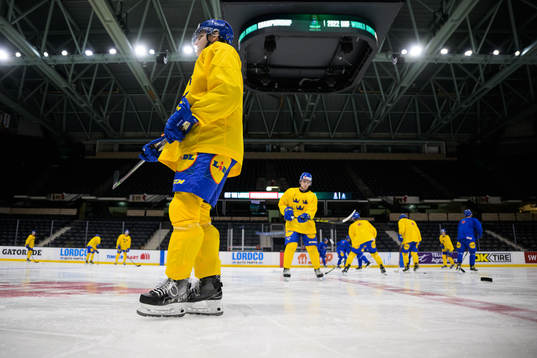 Joel Nyström of the Swedish under-20 national ice hockey