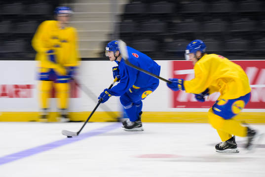 William Eklund of the Swedish under-20 national ice hockey