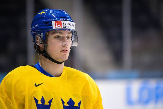 Fabian Lysell of the Swedish under-20 national ice hockey