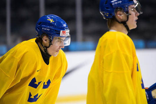 Daniel Ljungman of the Swedish under-20 national ice hockey